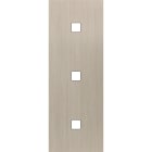 MODELEC - Façade Empreintes PLAN Nickel Satiné Triple Verticale 1 bouton 1 bouton 1 bouton