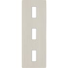 MODELEC - Façade "M" Nickel Brosse Triple Verticale 1 Bouton 1 Bouton 1 Bouton magnétique