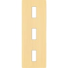 MODELEC - Façade "M" Laiton Brosse Triple Verticale 1 Bouton 1 Bouton 1 Bouton magnétique