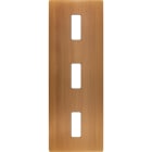 MODELEC - Façade "M" Laiton Vieux Bronze Triple Vertic 1 Bouton 1 Bouton 1 Bouton magnétiq