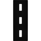 MODELEC - Façade "M" Noir Mat Triple Verticale 1 Bouton 1 Bouton 1 Bouton magnétique