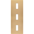 MODELEC - Façade "M" Laiton Sable Triple Verticale 1 Bouton 1 Bouton 1 Bouton magnétique