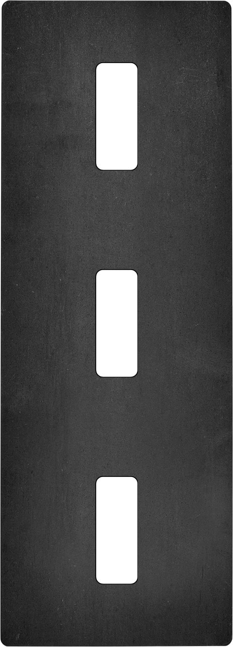 MODELEC - Façade "M" Acier Verni Triple Verticale 1 Bouton 1 Bouton 1 Bouton magnétique