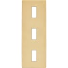 MODELEC - Façade "M" Laiton Verni Triple Verticale 1 Bouton 1 Bouton 1 Bouton magnétique