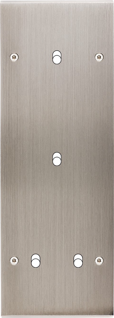 MODELEC - Façade Confidence Laiton Nickel Satine Triple Verticale B1 B1 B2 à Vis