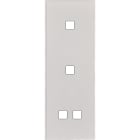 MODELEC - Façade Empreintes ANGLE Blanc Triple Verticale 1 bouton 1 bouton 2 boutons M