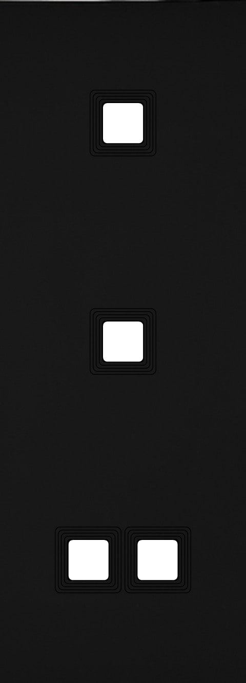 MODELEC - Façade Empreintes VOLUME Noir Triple Verticale 1 bouton 1 bouton 2 boutons M