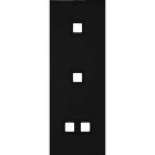 MODELEC - Façade Empreintes VOLUME Noir Triple Verticale 1 bouton 1 bouton 2 boutons M
