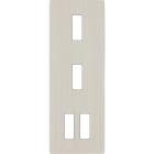 MODELEC - Façade "M" Nickel Brosse Triple Verticale 1 Bouton 1 Bouton 2 Boutons magnétique