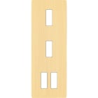 MODELEC - Façade "M" Laiton Brosse Triple Verticale 1 Bouton 1 Bouton 2 Boutons magnétique