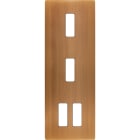 MODELEC - Façade "M" Laiton Vieux Bronze Triple Vertic 1 Bouton 1 Bouton 2 Boutons Sansvis