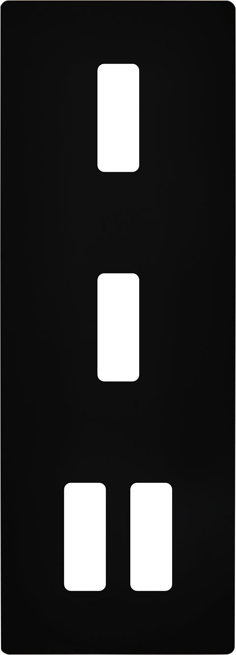 MODELEC - Façade "M" Noir Mat Triple Verticale 1 Bouton 1 Bouton 2 Boutons magnétique