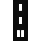 MODELEC - Façade "M" Noir Mat Triple Verticale 1 Bouton 1 Bouton 2 Boutons magnétique