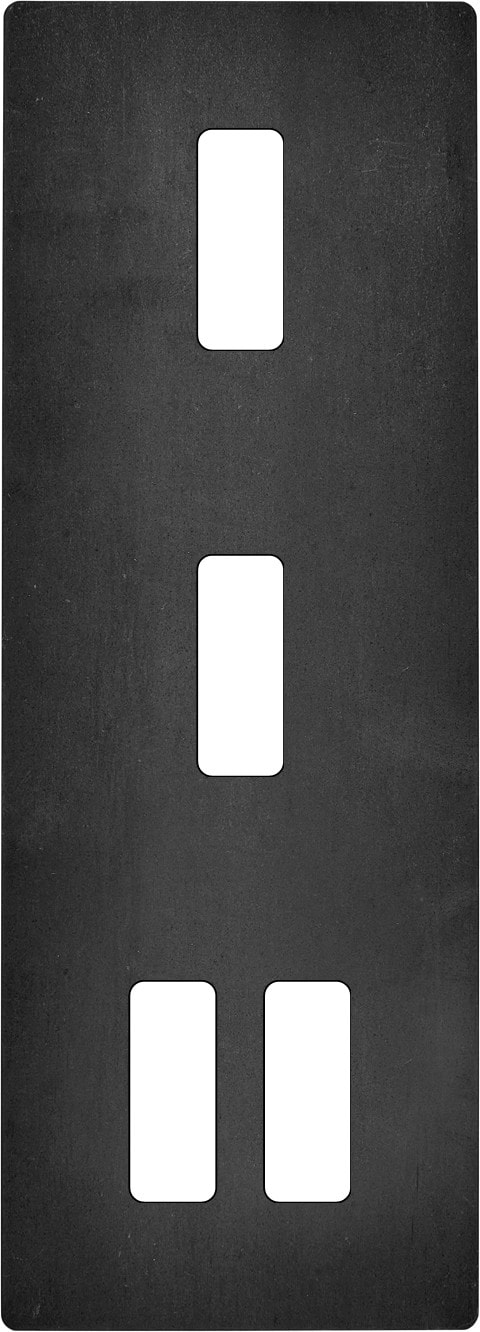 MODELEC - Façade "M" Acier Verni Triple Verticale 1 Bouton 1 Bouton 2 Boutons magnétique