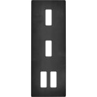 MODELEC - Façade "M" Acier Verni Triple Verticale 1 Bouton 1 Bouton 2 Boutons magnétique