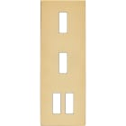 MODELEC - Façade "M" Laiton Miroir Triple Verticale 1 Bouton 1 Bouton 2 Boutons magnétique