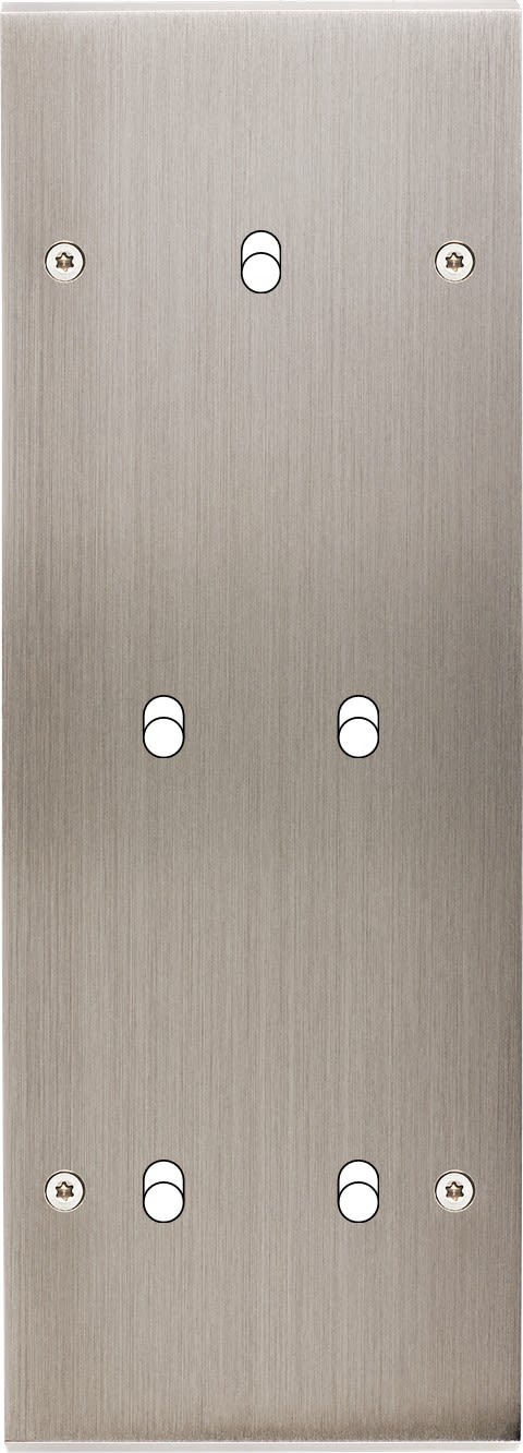 MODELEC - Façade Confidence Laiton Nickel Satine Triple Verticale B1 B2 B2 à Vis