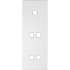 MODELEC - Façade Empreintes POINT Blanc Triple Verticale 1 bouton 2 bouton 2 bouton M