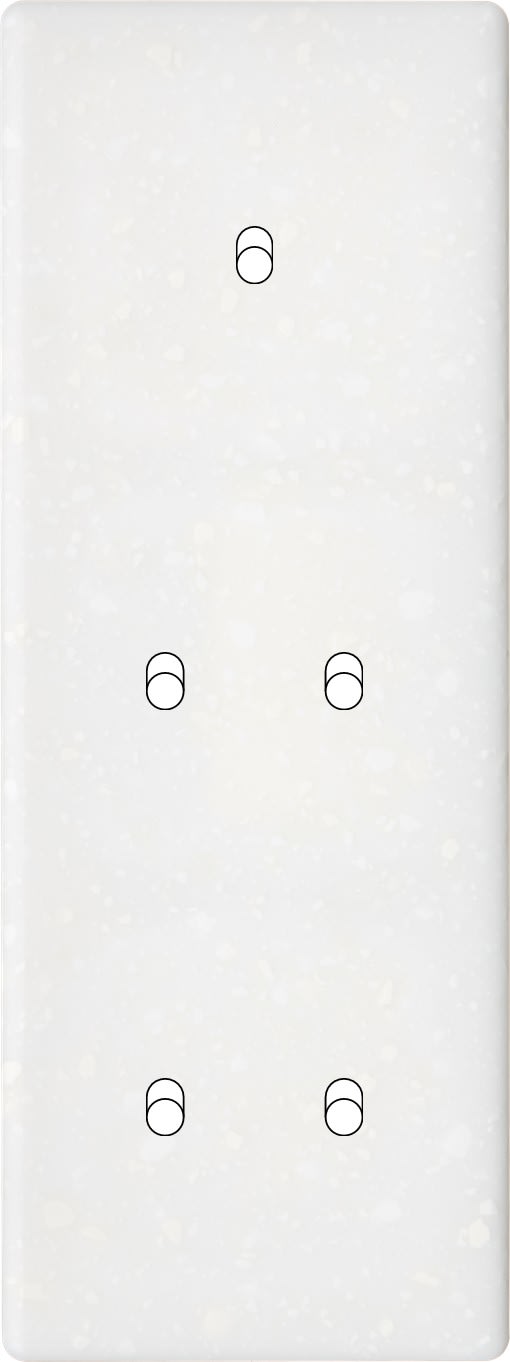 MODELEC - Façade Hitera Terrazzo Blanc Triple Verticale B1 B2 B2