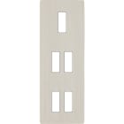 MODELEC - Façade "M" Nickel Brosse Triple Verticale 1 Bouton 2 Boutons 2 Boutons magnétiq