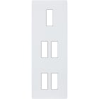 MODELEC - Façade "M" Blanc Mat Triple Verticale 1 Bouton 2 Boutons 2 Boutons magnétique