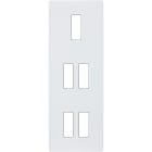 MODELEC - Façade "M" Blanc Mat Triple Verticale 1 Bouton 2 Boutons 2 Boutons magnétique