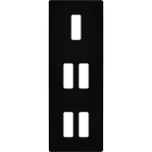 MODELEC - Façade "M" Noir Mat Triple Verticale 1 Bouton 2 Boutons 2 Boutons magnétique