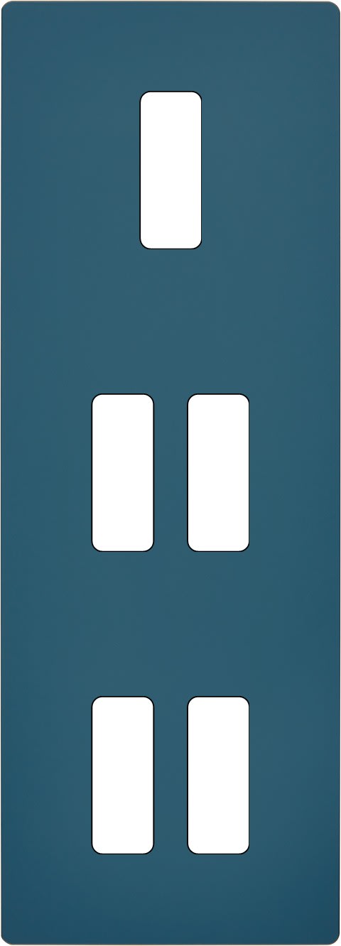 MODELEC - Façade "M" Gris Mat Triple Verticale 1 Bouton 2 Boutons 2 Boutons magnétique