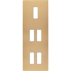 MODELEC - Façade "M" Laiton Sable Triple Verticale 1 Bouton 2 Boutons 2 Boutons magnétique