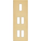 MODELEC - Façade "M" Laiton Verni Triple Verticale 1 Bouton 2 Boutons 2 Boutons magnétique