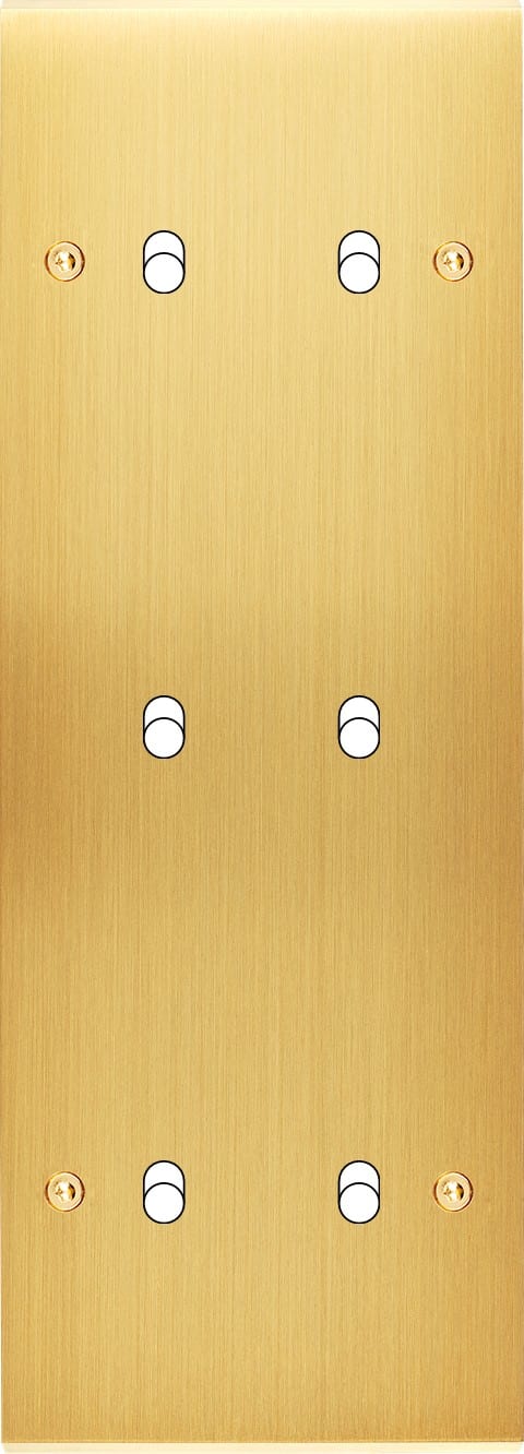 MODELEC - Façade Confidence Laiton Satine Triple Verticale B2 B2 B2 à Vis