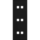 MODELEC - Façade Empreintes POINT Noir Triple Verticale 2 bouton 2 bouton 2 bouton