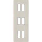 MODELEC - Façade "M" Nickel Brosse Triple Verticale 2 Boutons 2 Boutons 2 Boutons magnétiq