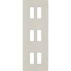 MODELEC - Façade "M" Nickel Brosse Triple Verticale 2 Boutons 2 Boutons 2 Boutons magnétiq