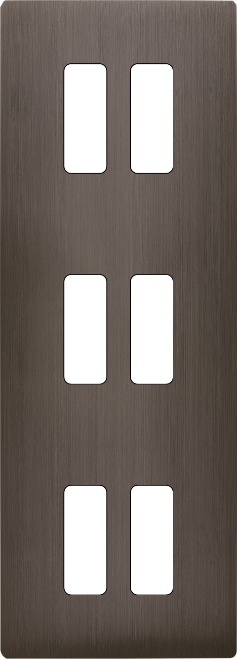 MODELEC - Façade "M" Laiton Canon De Fusil Triple Verticale 2 Boutons 2 Boutons 2 Boutons