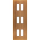 MODELEC - Façade "M" Laiton Vieux Bronze Triple Vert 2 Boutons 2 Boutons 2 Boutons Sansvis