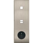 MODELEC - Façade Empreintes ANGLE Nickel Sat Triple Verticale 1 bouton Chargeur USB PC M