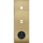 MODELEC - Façade Empreintes ANGLE Laiton Sat Triple Verticale 1 bouton Chargeur USB PC M
