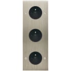 MODELEC - Façade Confidence Laiton Acier Brosse Triple Verticale PC Pc PC à Vis