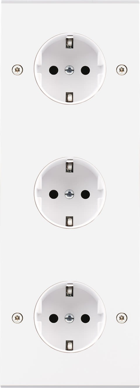MODELEC - Façade Confidence Laiton Blanc Triple Verticale Pckpckpck V