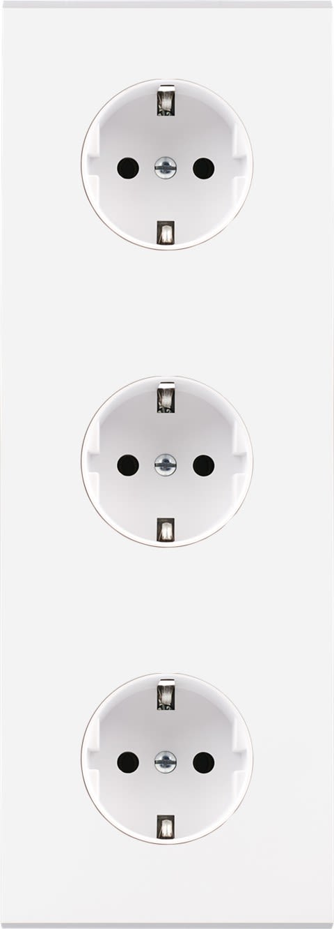 MODELEC - Façade Confidence Laiton Blanc Triple Verticale Pckpckpck