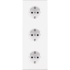 MODELEC - Façade Confidence Laiton Blanc Triple Verticale Pckpckpck