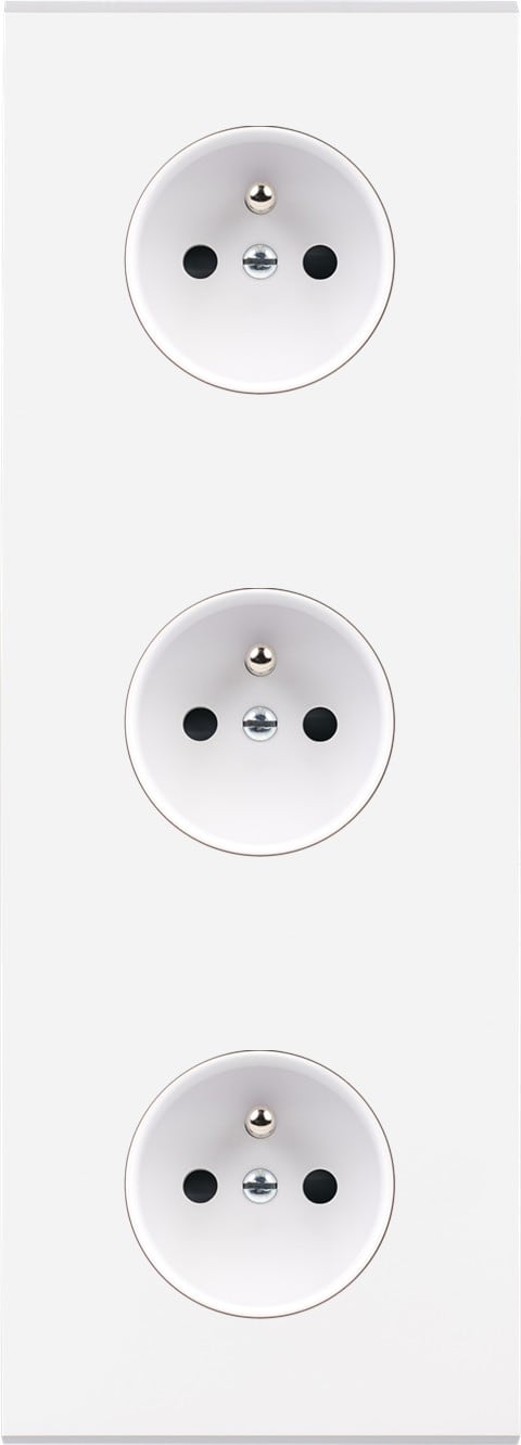 MODELEC - Façade Confidence Laiton Blanc Triple Verticale PC Pc Pc
