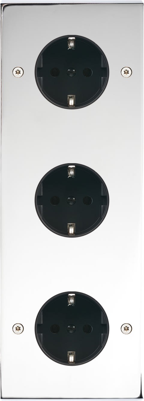 MODELEC - Façade Confidence Laiton Chrome Triple Verticalepckpckpck V