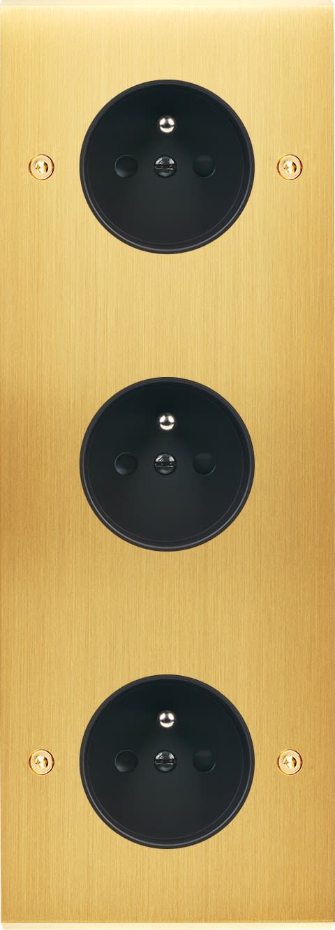 MODELEC - Façade Confidence Laiton Satine Triple Verticale PC Pc PC à Vis