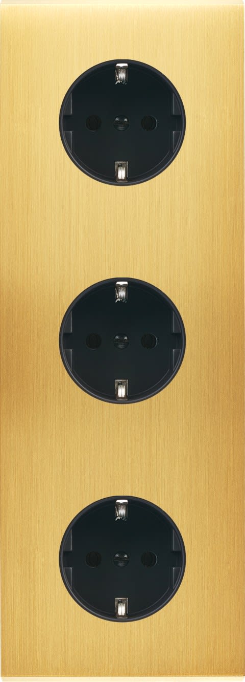 MODELEC - Façade Confidence Laiton Satine Triple Verticale PCK Pck Pck