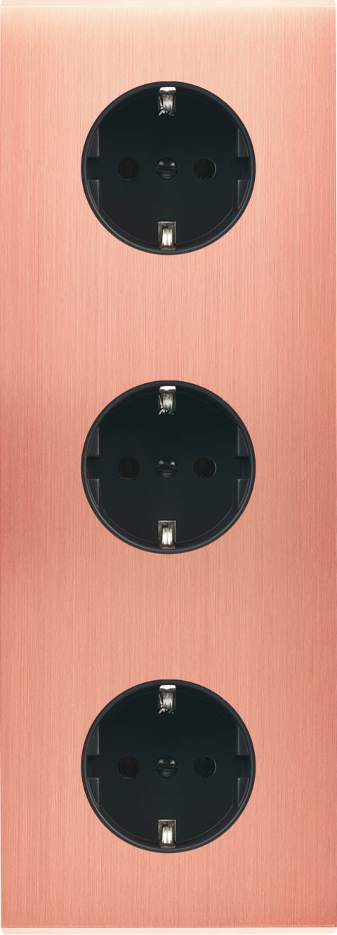 MODELEC - Façade Confidence Laiton Cuivre Satine Triple Verticale PCK Pck Pck