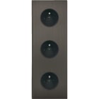 MODELEC - Façade Empreintes ANGLE Canon de Fusil Triple Verticale 3 Prises de Courant