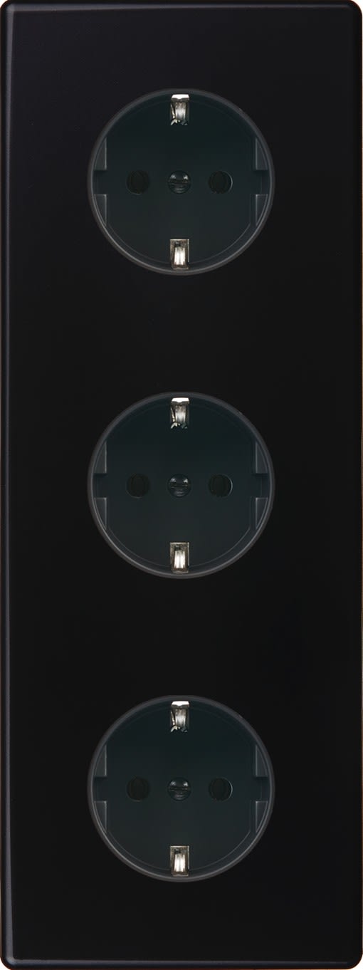 MODELEC - Façade Hitera Noir Soft Touch Triple Verticale PCK Pck Pck