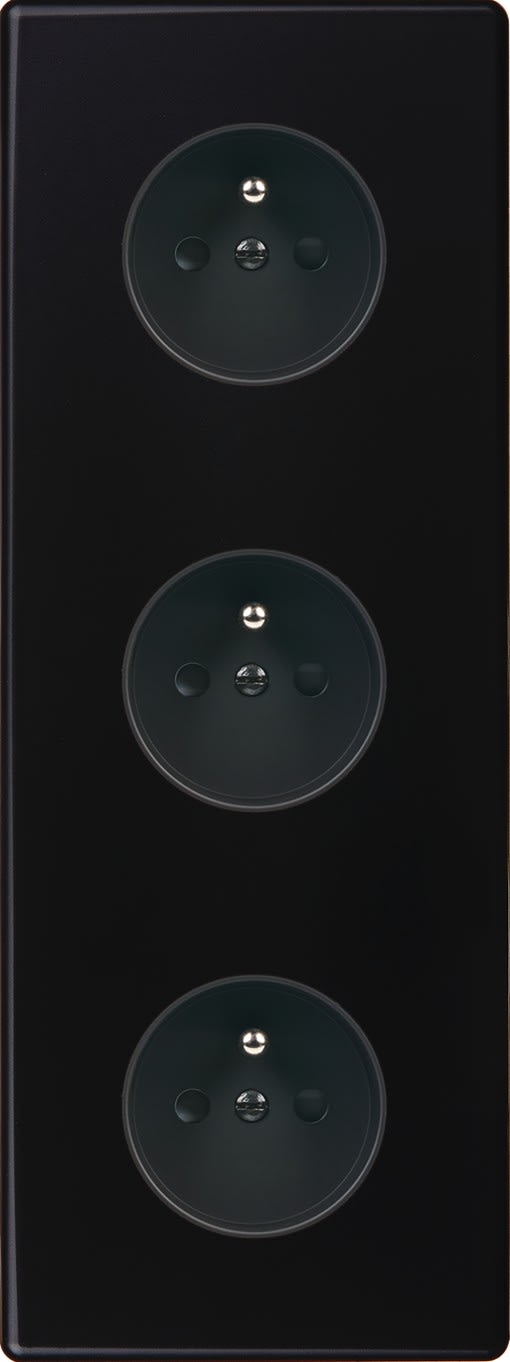 MODELEC - Façade Hitera Noir Soft Triple Verticale 3Xpc